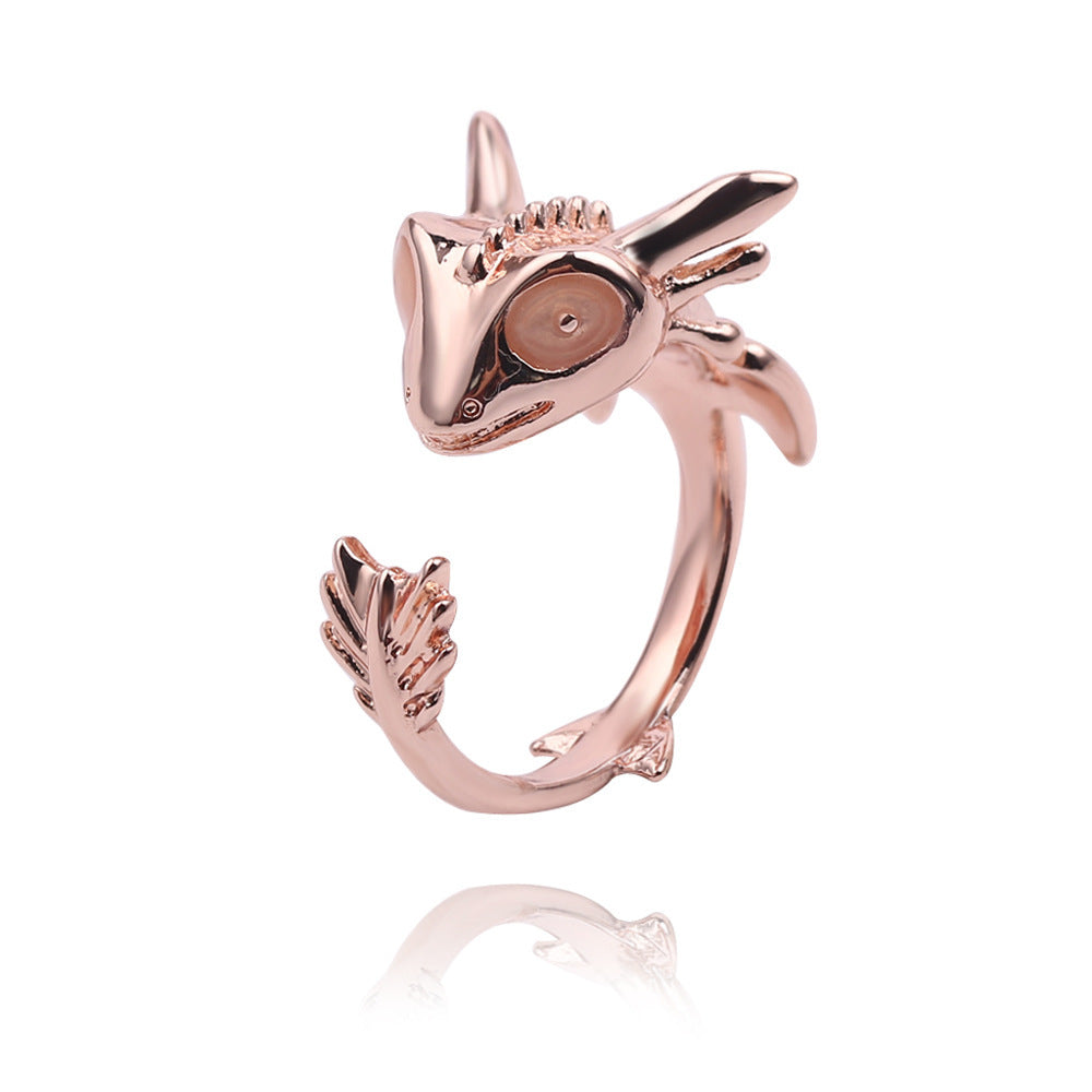 Luminous opening ring rose gold