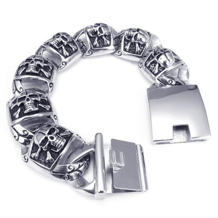 European and American Hip-hop Punk Style Titanium Steel Bracelet