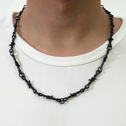 Men And Women Hip-hop Mansard Thorns Necklace Bracelet