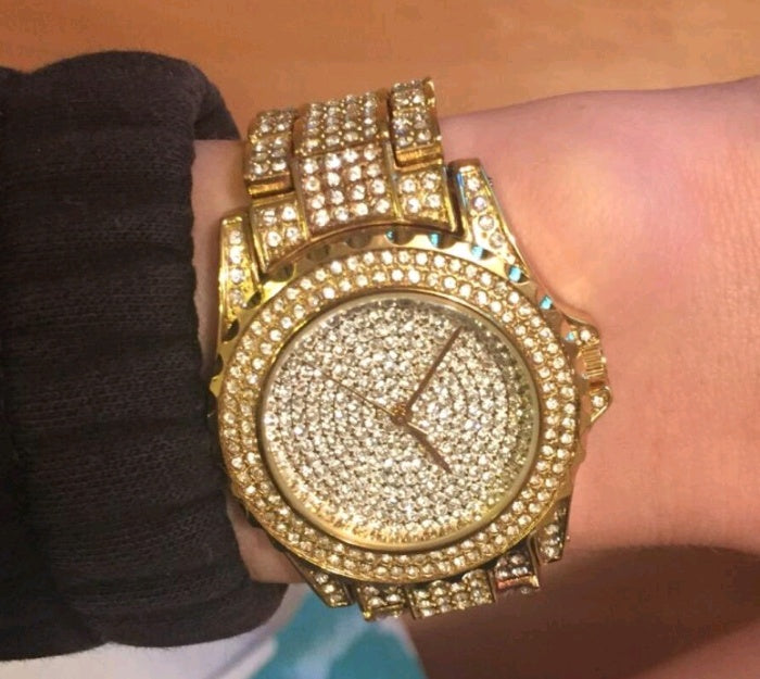 Gypsophila Rhinestone Diamond Steel Strap Watch Rhinestone Ladies Watch