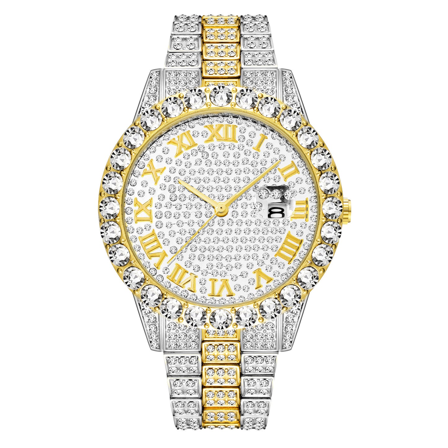 Diamond waterproof quartz watch