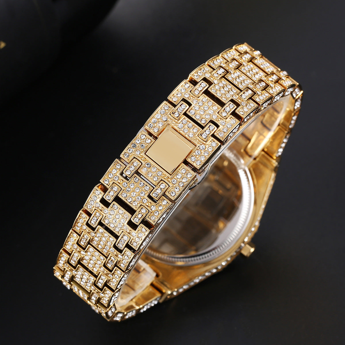 Fashion Rap Ice Hip Hop Full Diamond Large Dial Quartz Men's Watch