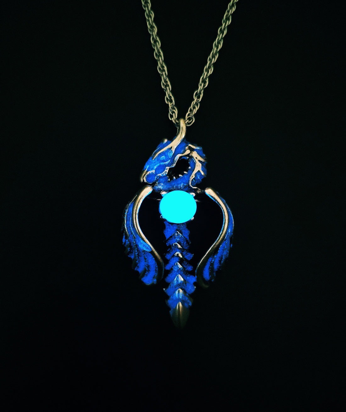 Glowing pterosaur luminous necklace