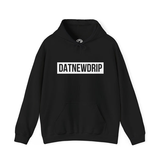 DATNEWDRIP Classic Streetwear Graphic Hoodie White Bar Logo