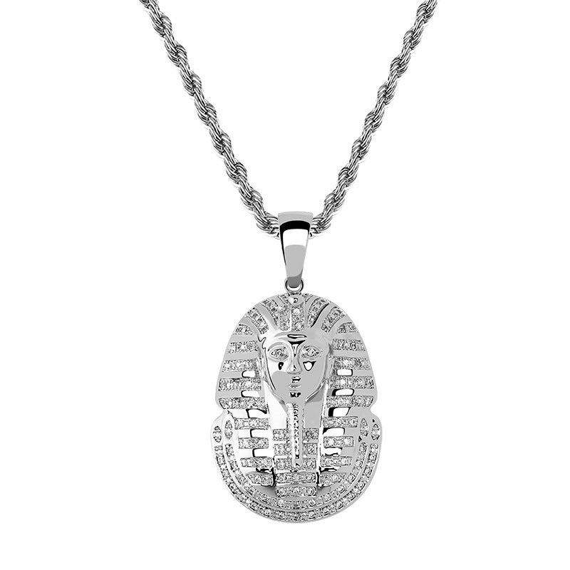 New Arrival Hip Hop Jewelry Iced Out Egyptian Pharaoh Pendant Necklace