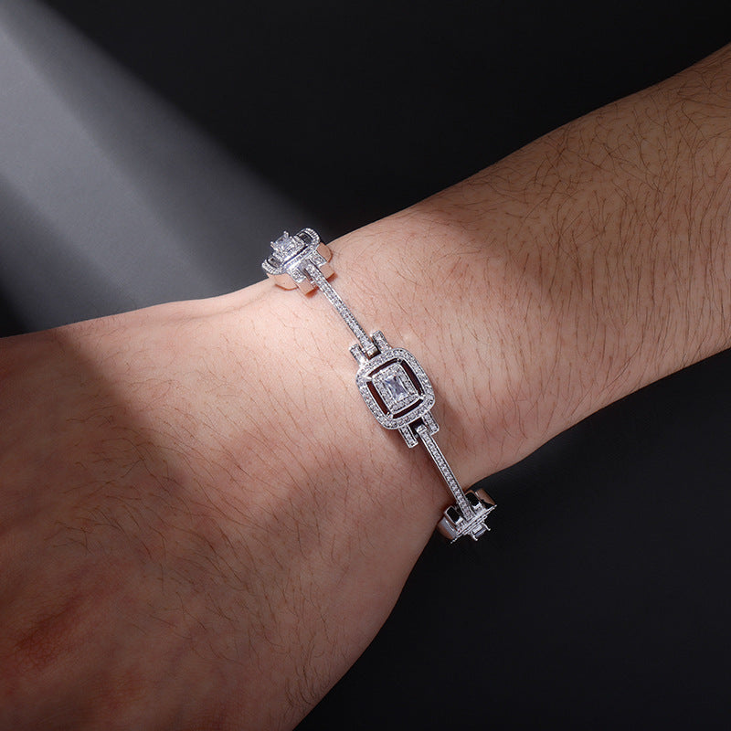 Full Zircon Hip-hop Personality Ladies Bracelet