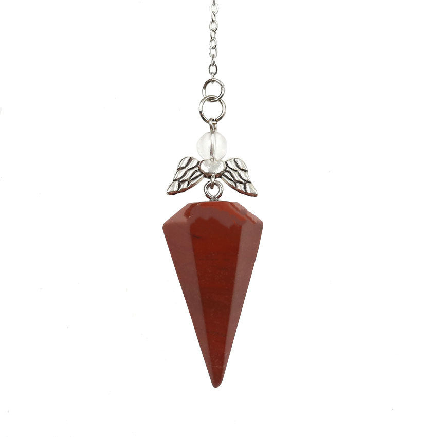 White Crystal Hexagonal Cone Pendant Jewelry