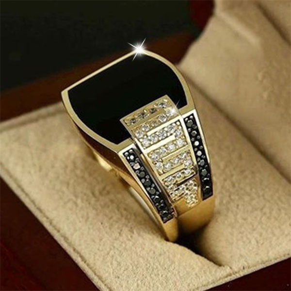 European And American Hip Hop Ring Full Diamond Ring