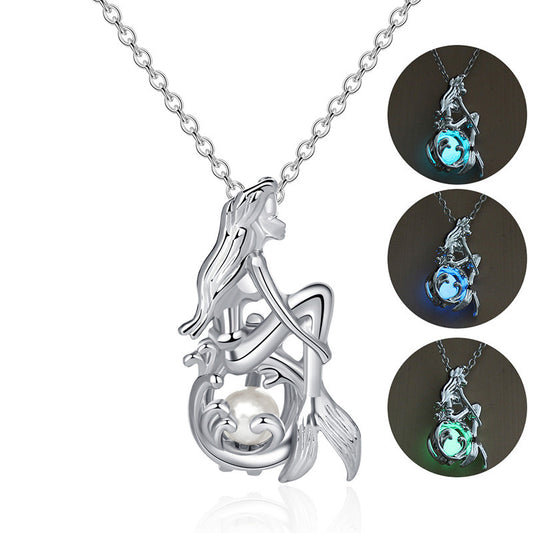 New Multicolor Luminous Mermaid Necklace