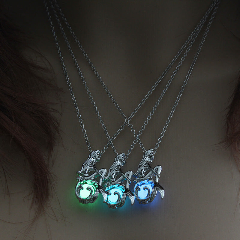 New Multicolor Luminous Mermaid Necklace