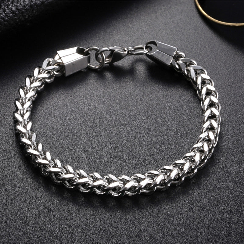 Men's Bracelet Hip Hop Fashion Accessories 4mm 6m Stainless Steel Bracelet