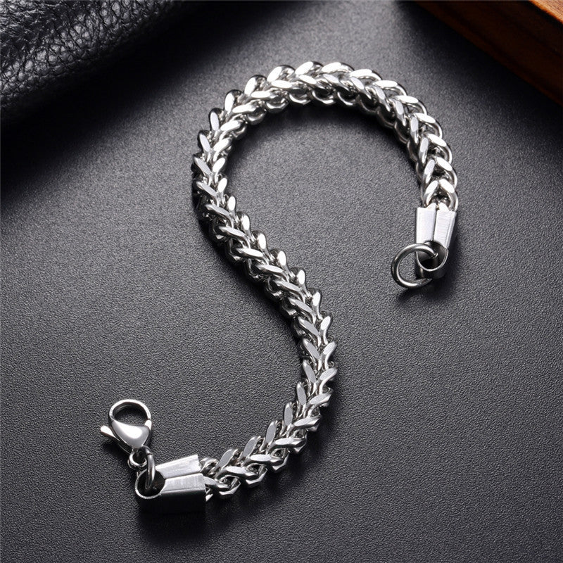 Men's Bracelet Hip Hop Fashion Accessories 4mm 6m Stainless Steel Bracelet