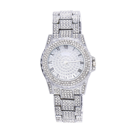 Personalized Diamond Full Diamond Starry Hip-hop Watch Fashion Big Dial