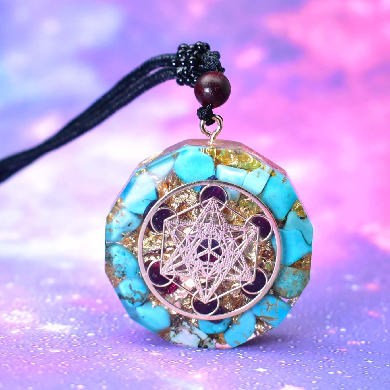 Natural Crystal Seven Chakra Pendant Jewelry