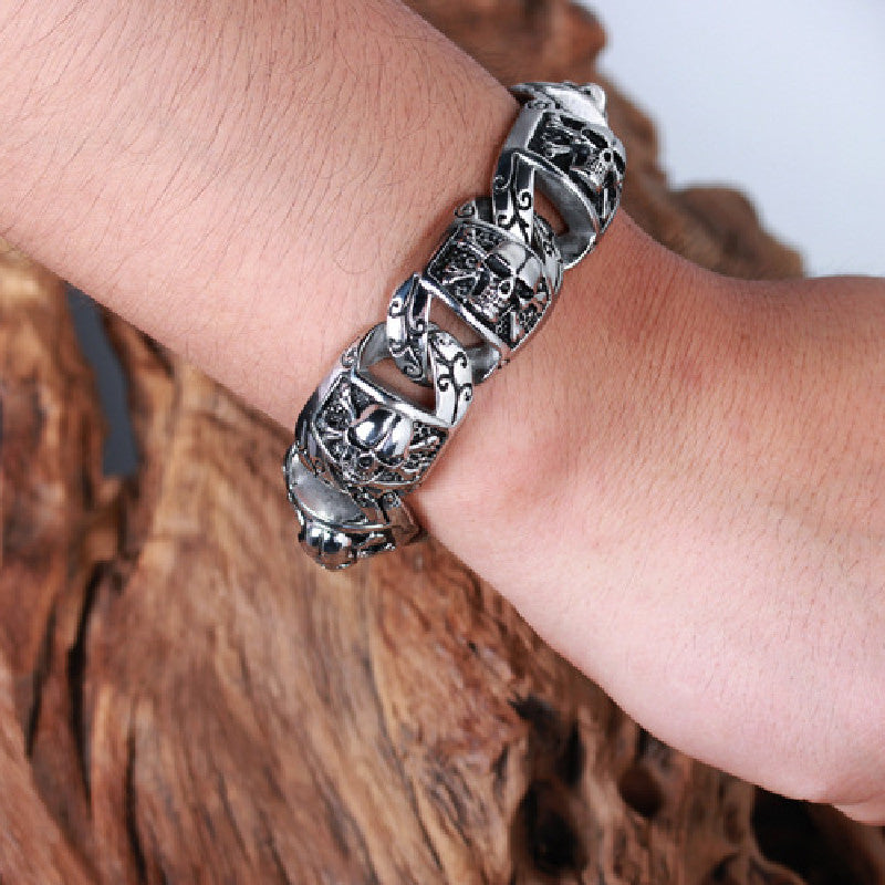 European and American Hip-hop Punk Style Titanium Steel Bracelet