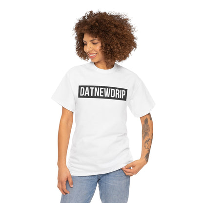 DATNEWDRIP Classic Streetwear Graphic Tee Black Bar Logo