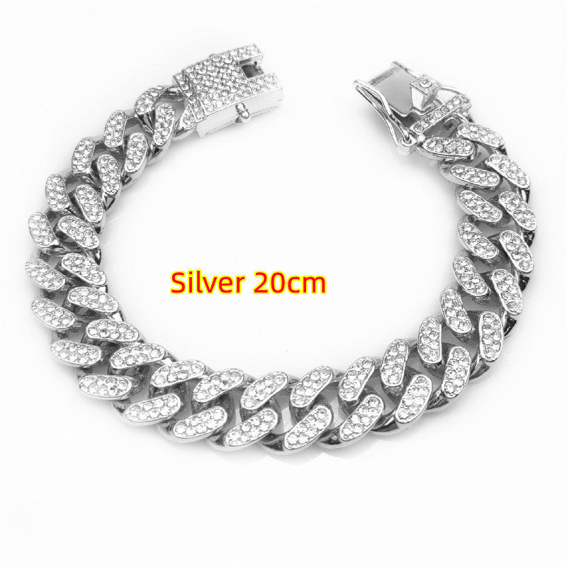 Dense Diamond Men's Cuban Link Chain Necklace Hip Hop