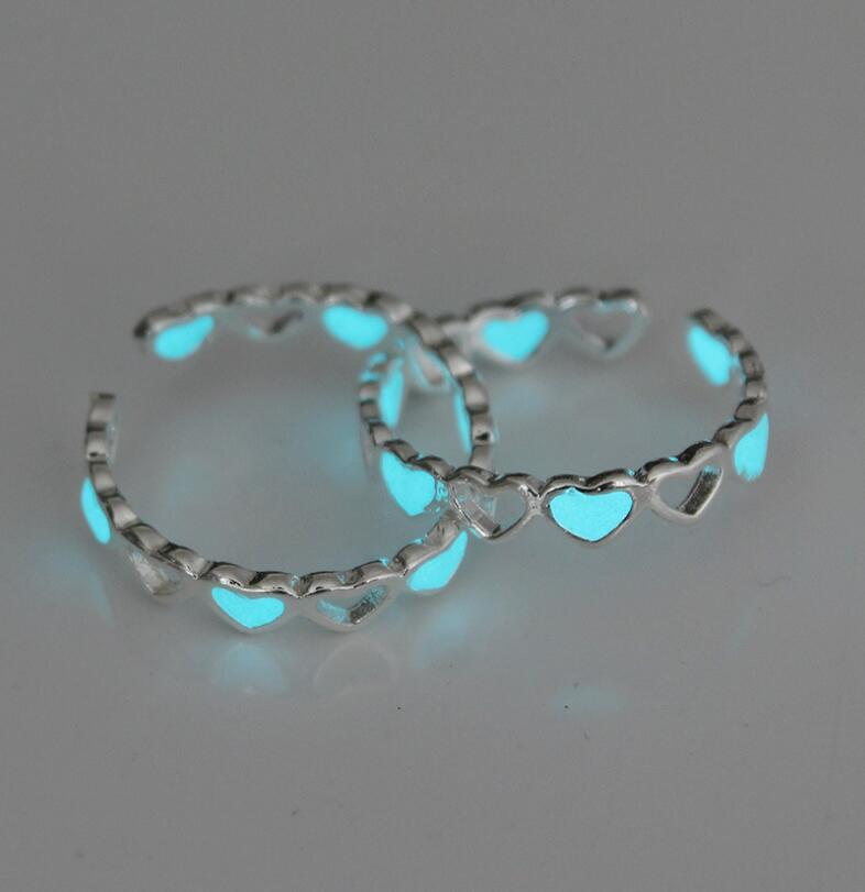 Women's Hollow Heart-shaped Luminous Necklace Ring