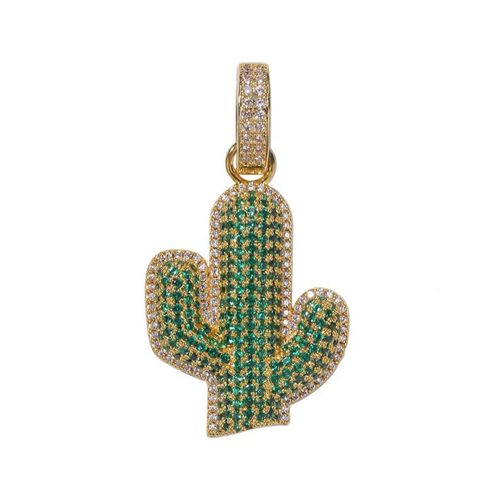 Cactus Pendant Hip Hop Couple Necklace Trend