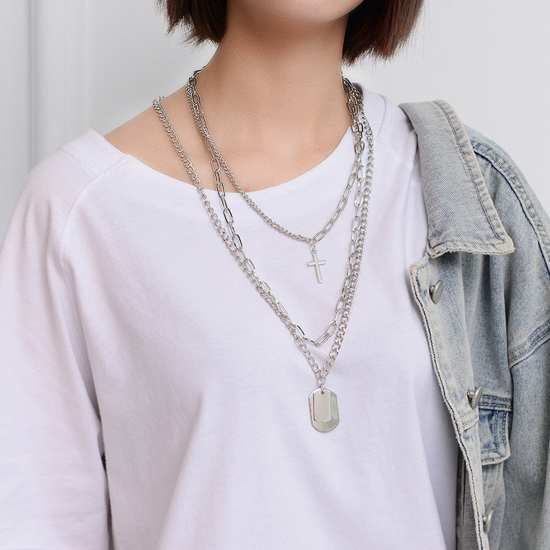 Multi-layer hip-hop necklace