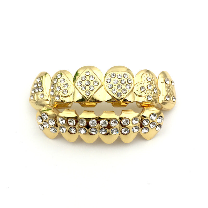 Diamond-studded gold teeth