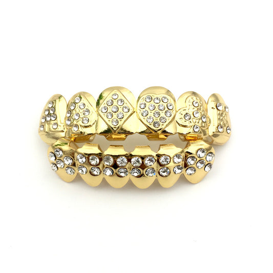 Diamond-studded gold teeth