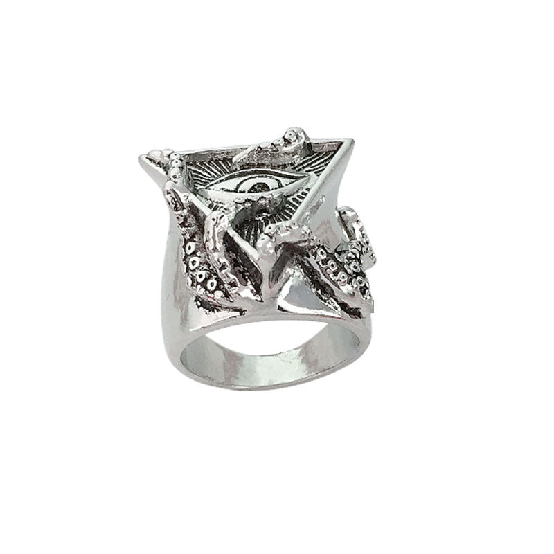 Creative Hip-hop Triangle Ring Domineering Men