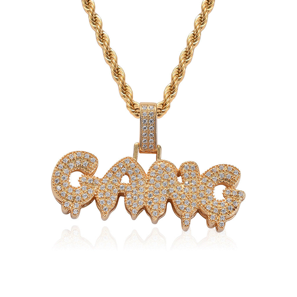 Gang letter hip hop Pendant