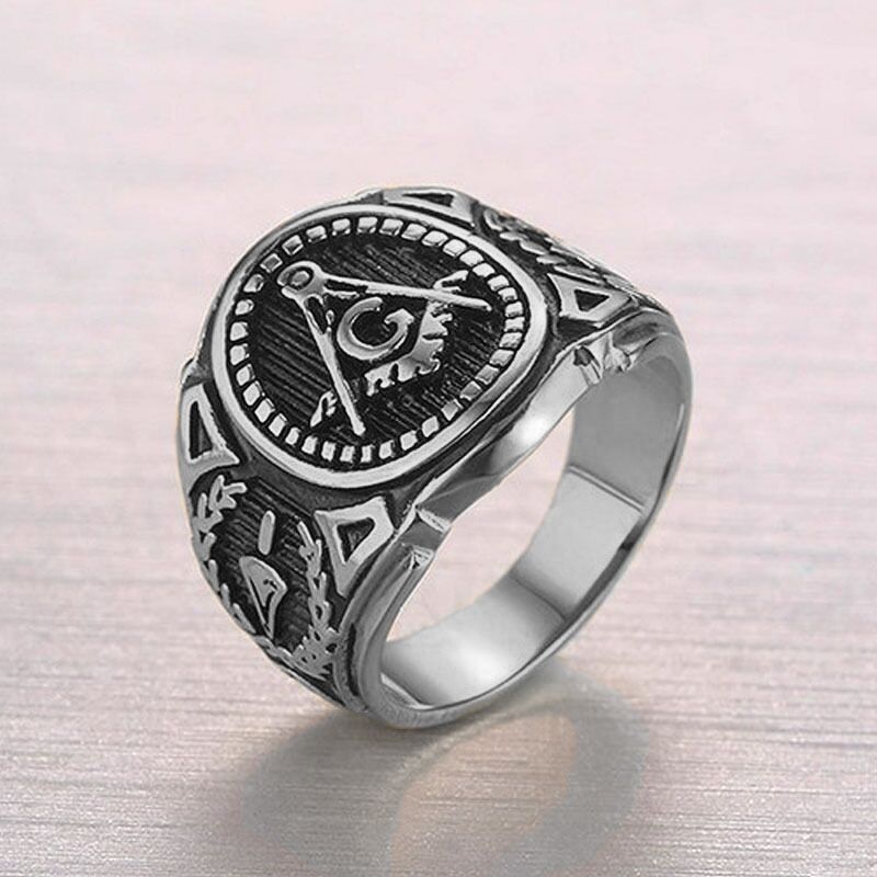 Fashion Punk Ring Domineering Men's Hip Hop Ring Creative Exaggerating Retro Hand Jewelry