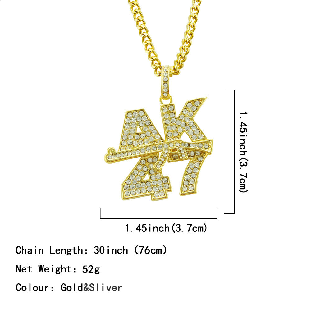 European and American hip hop pendant necklace