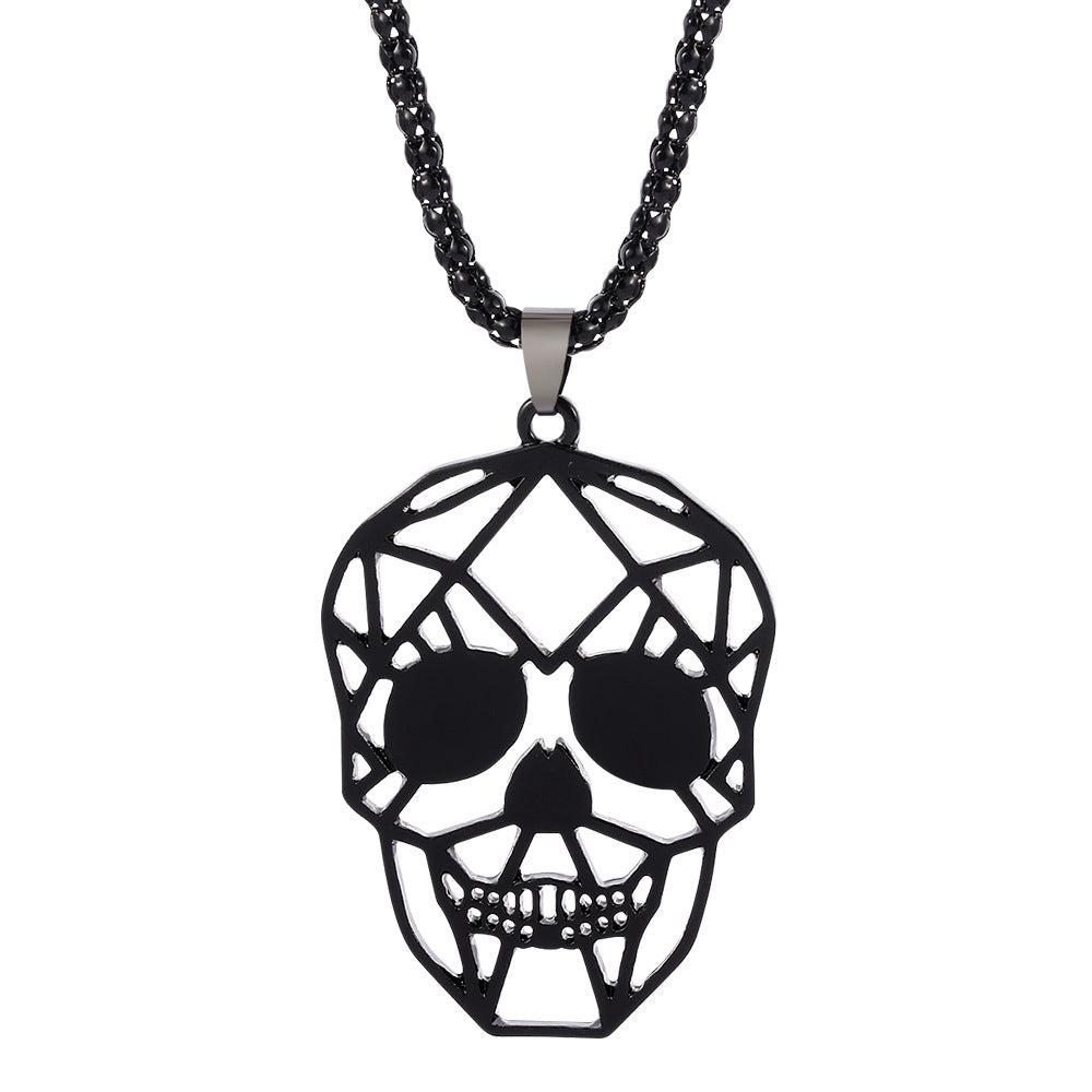 Hip Hop Rock Skull Necklace Skeleton Hollow Street Pendant