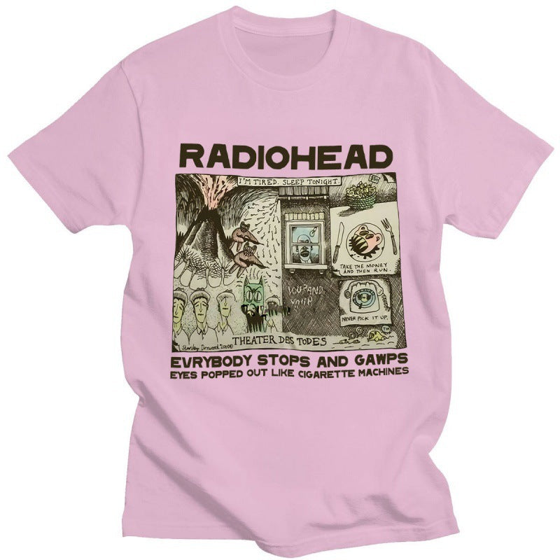 Radiohead Vintage 2000 T-shirt Hip Hop Rock Band Unisex M Usi