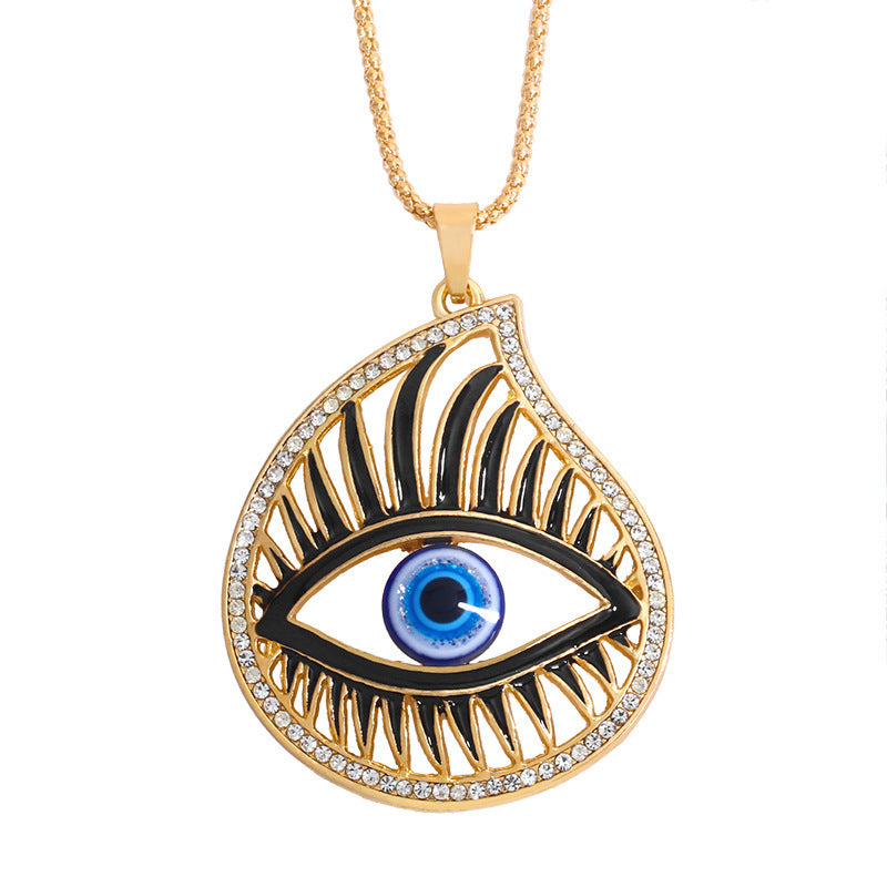 AS Jewelry Large Eyes Hip Hop Personality Necklace