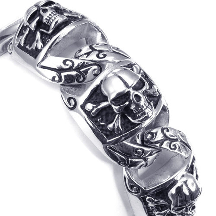 European and American Hip-hop Punk Style Titanium Steel Bracelet