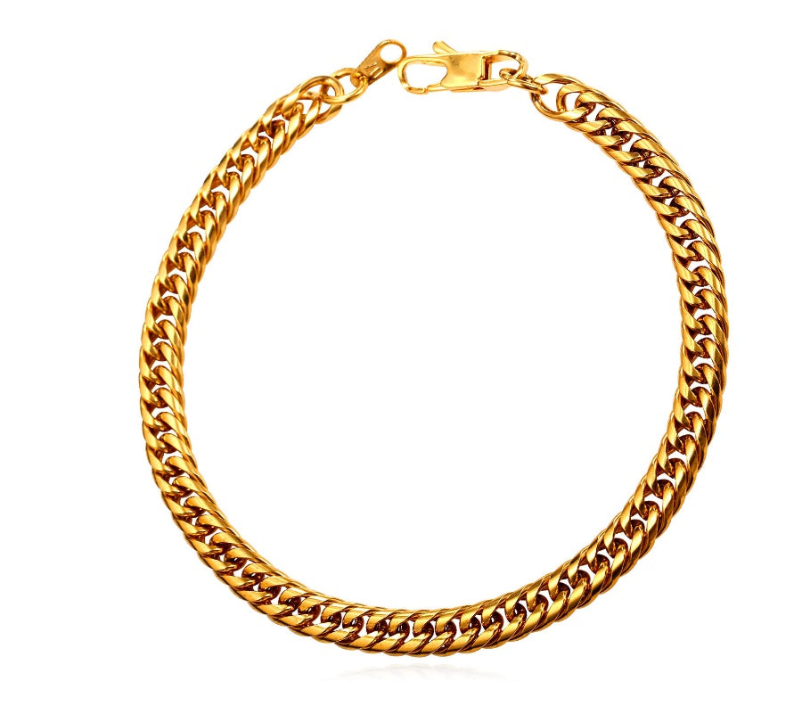 Fashion hip hop stainless steel chain bracelet