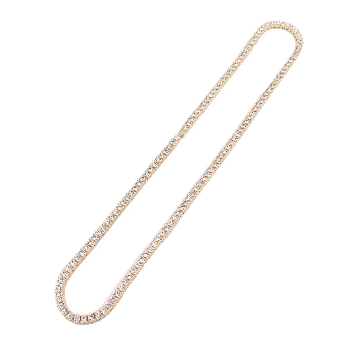 hip hop men's popular hip hop 1 row diamond alloy necklace