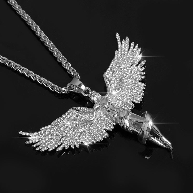 Flying Wing Fairy Hip Hop Goddess Necklace