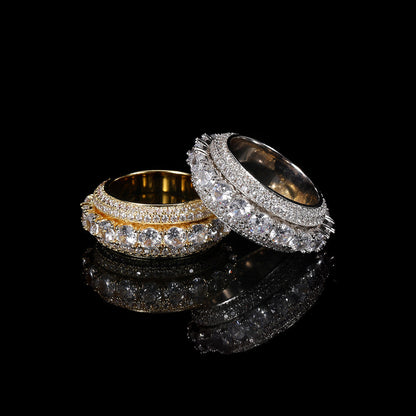 Iced Out Five Row Ring - DATNEWDRIP