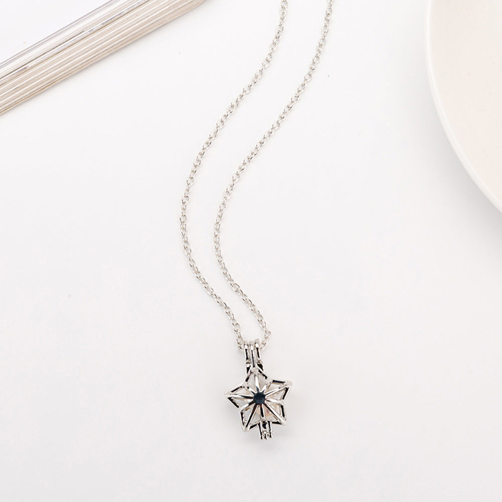 Christmas Luminous Pentagram Necklace Halloween Luminous Star Necklace