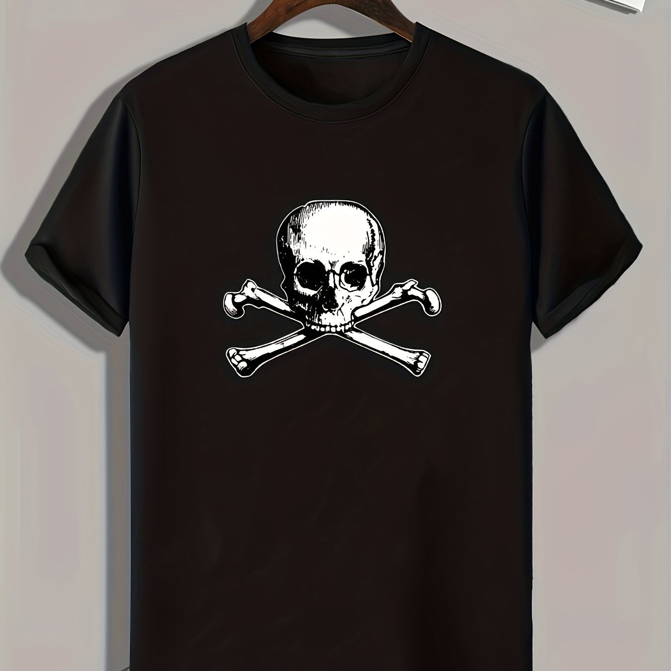 Skull Print, Men's Pattern T-shirt, Summer Casual And Comfortable T-shirt, Men's Clothing