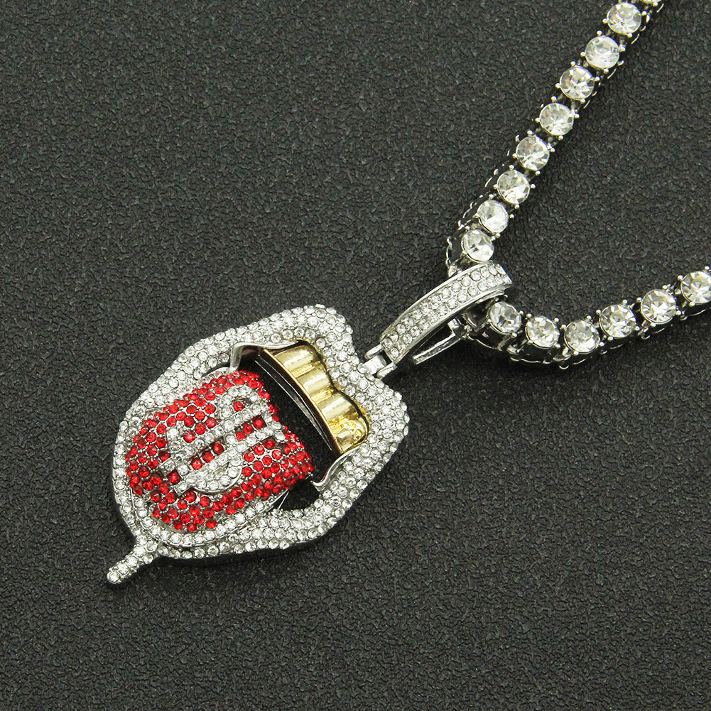 Hip-hop Rap Rap Decorated With Diamond Necklace