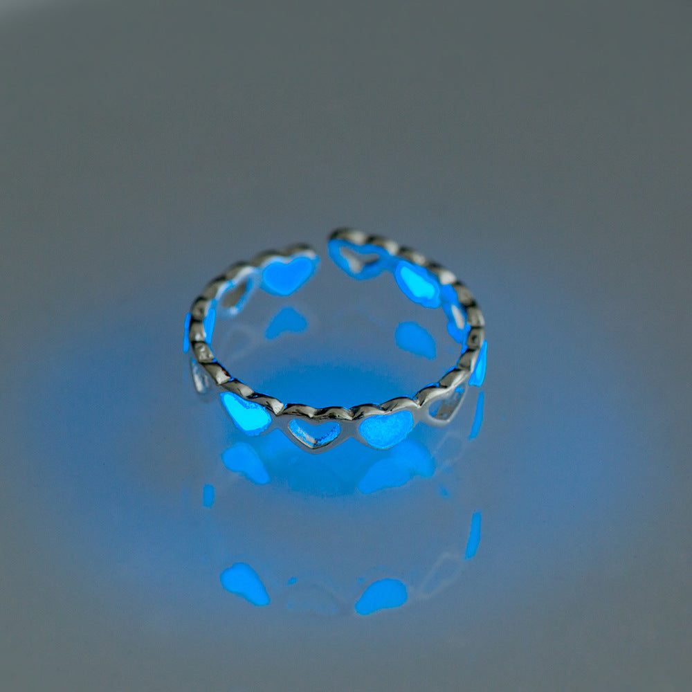 Personalized Creative Luminous Love Adjustable Ring