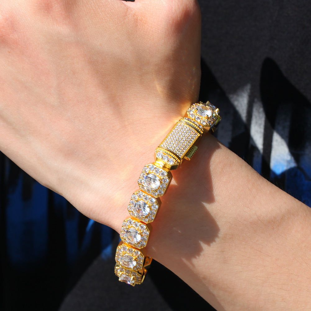 Hip Hop Bracelet High Quality Micropaved Zircon Geometry