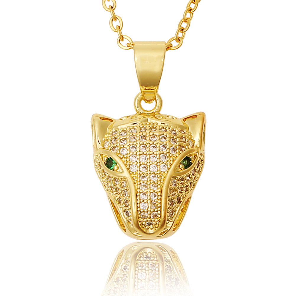 Personality Jewelry Hip-hop Exaggerated Leopard Pendant