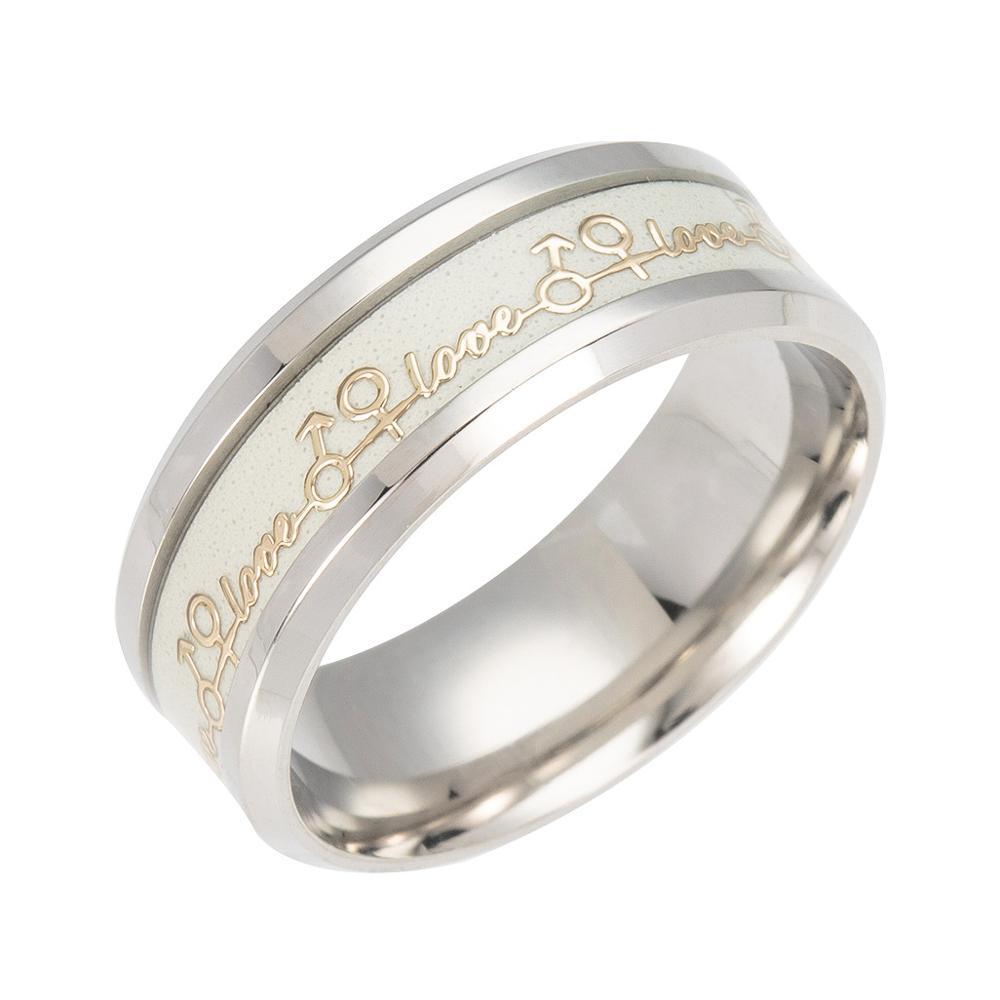 Luminous LOVE Titanium Steel Ring