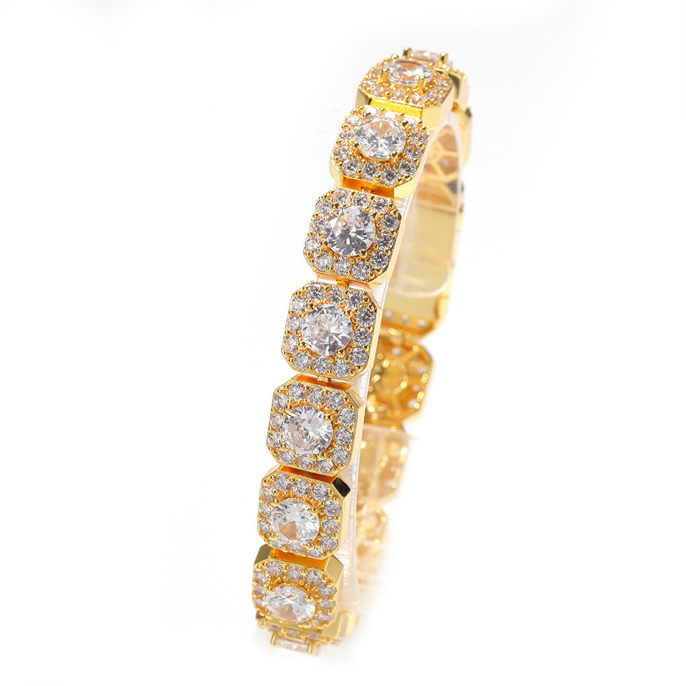 Hip Hop Bracelet High Quality Micropaved Zircon Geometry