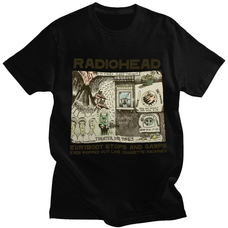 Radiohead Vintage 2000 T-shirt Hip Hop Rock Band Unisex M Usi