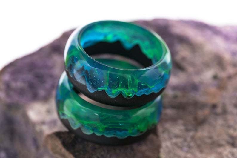 Wood Ring Characteristic Ring Resin Luminous Ring Tide