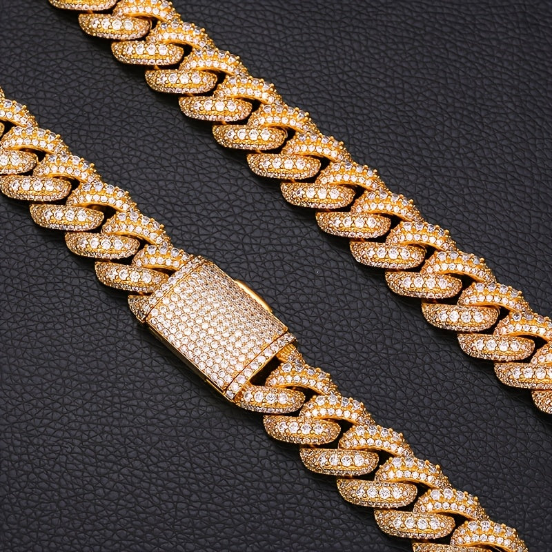 DATNEWDRIP Iced Out 18k Gold Plated Cuban Link Chain