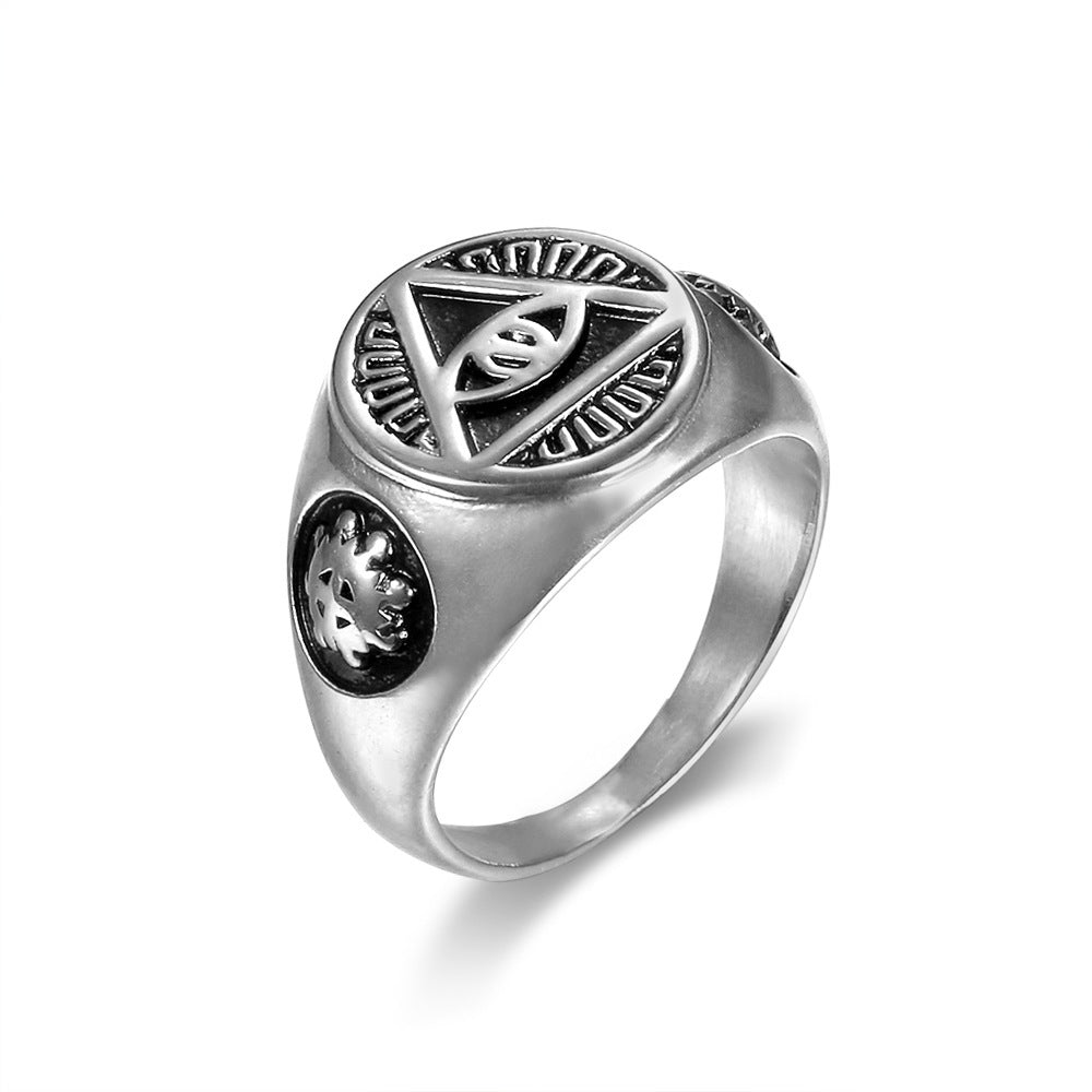 God's eye ring stainless steel eye ring